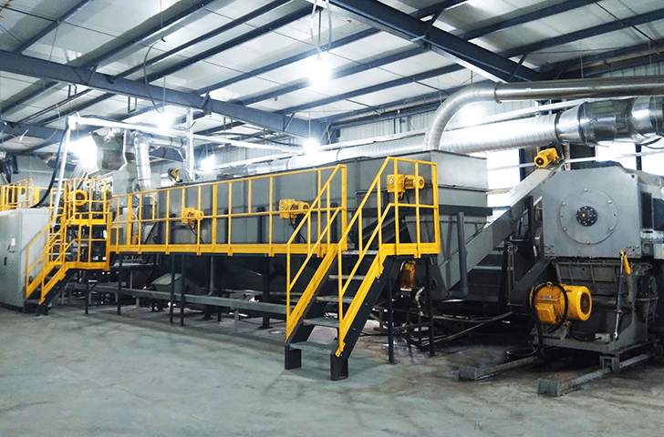 Genox Hazardous Waste Recycling System:  Chemical Packaging (Woven Bags) Washing & Pelletizing