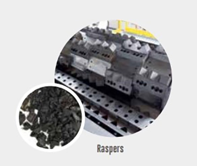 10 Insights into Our Tire Shredding Machines : 2 - Steel Liberation for Clean Wire Production - Raspers