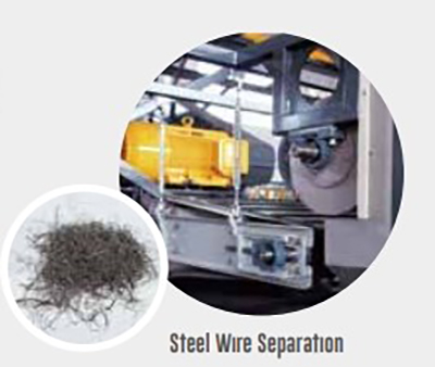 10 Insights into Our Tire Shredding Machines : 2 - Steel Liberation for Clean Wire Production - Steel Wire Separation
