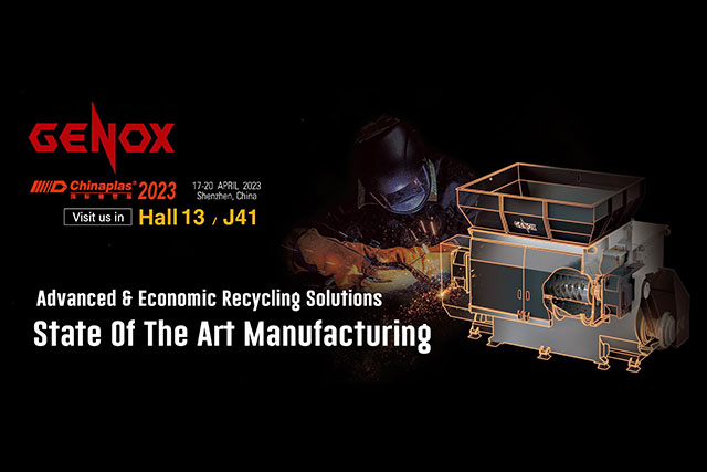 Genox invites you to aspire to green transformation with intelligent plastic recycling equipment at Chinaplas 2023